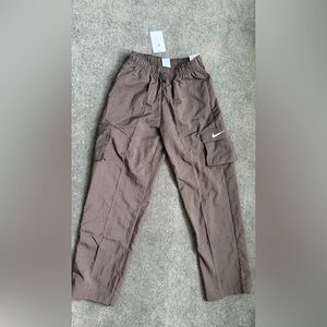 Nike woman Dark Brown Cargo Jogger Pants with Swoosh